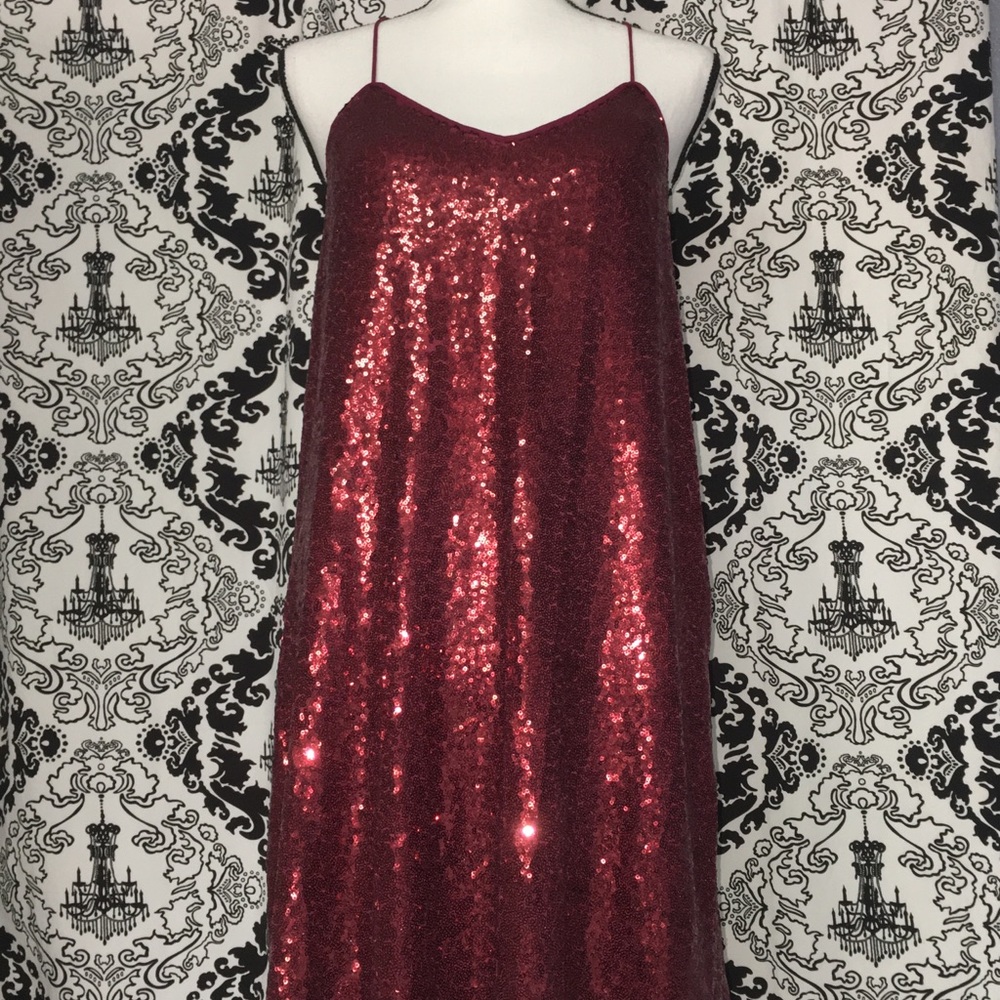 Burgundy party dress